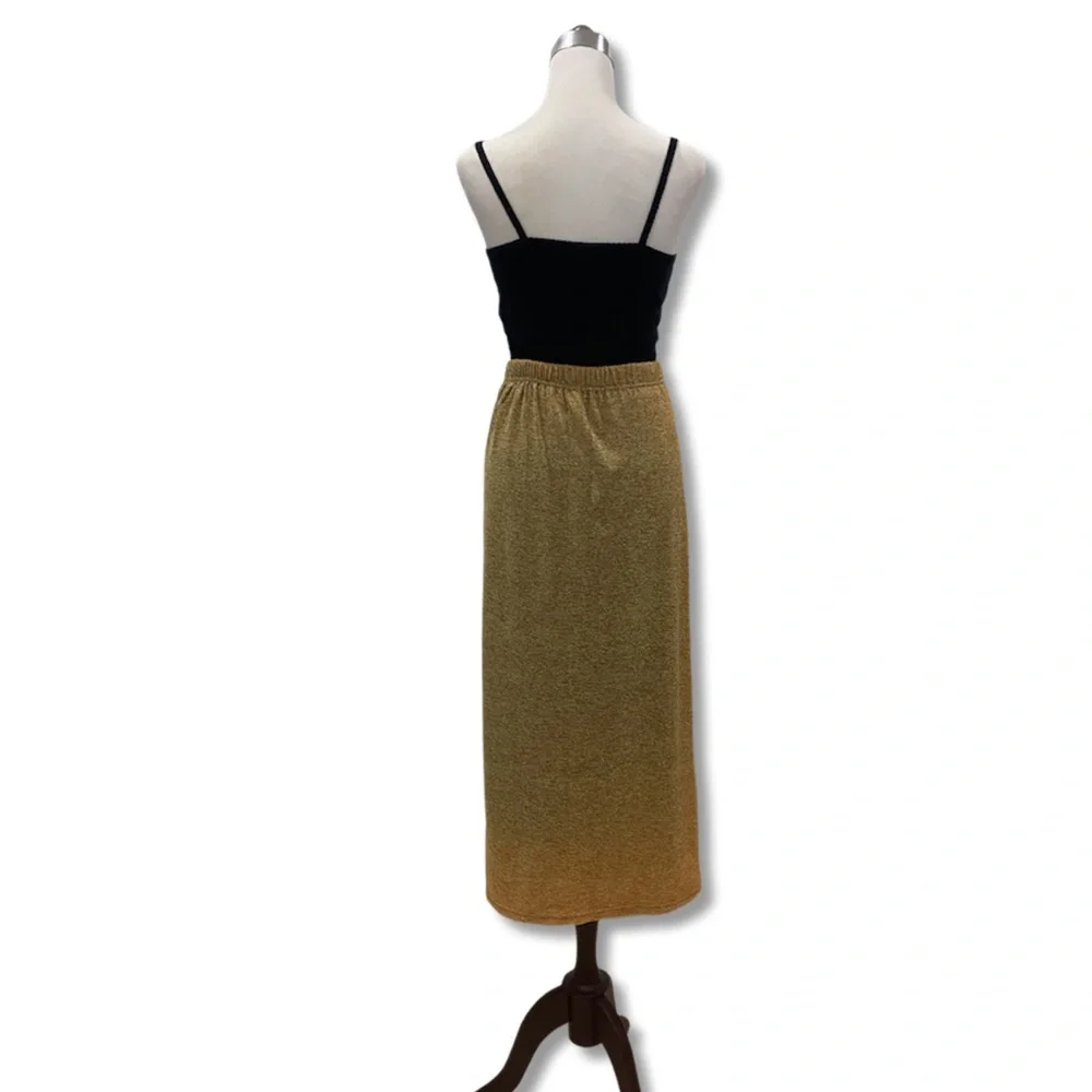 Vintage Retro Brown Ombre Straight Pencil Maxi Skirt - Picture 2 of 4